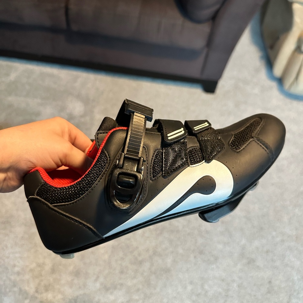 Black and White Cycling Shoe